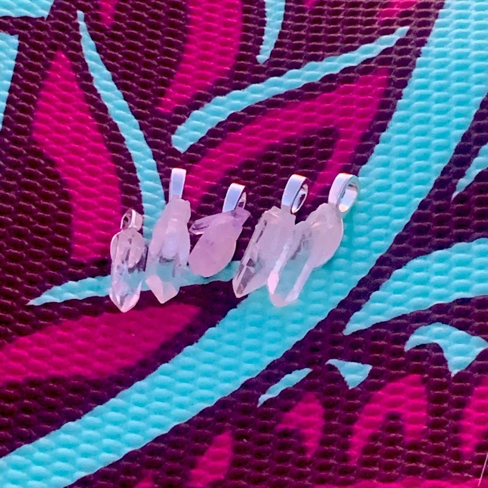 Clear Crystal Raw Quartz Pendants ✨🌞